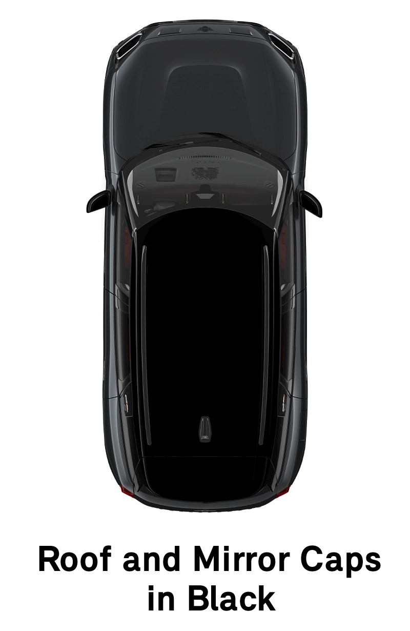 MINI Roof: Roof and Mirror Caps in Black