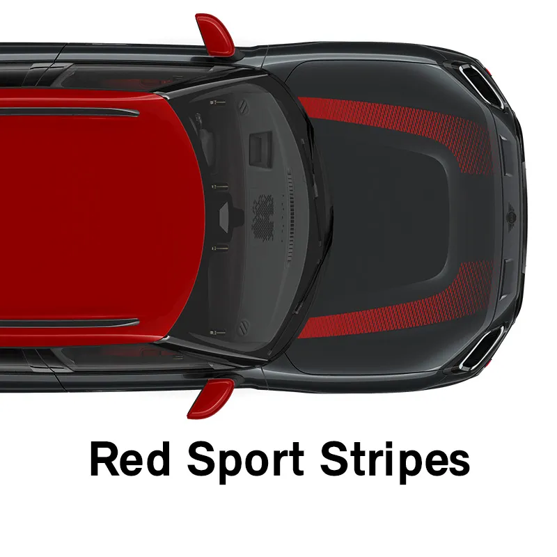 MINI Bonnet Stripes: Red Sport Stripes