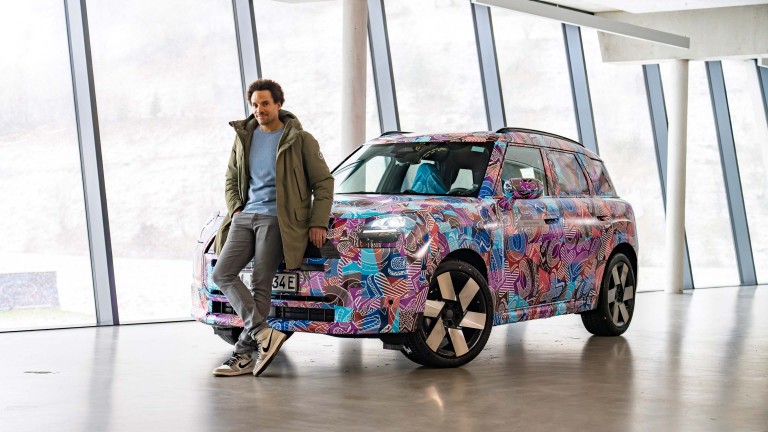 Oliver Heilmer, Head of MINI Design, and the new MINI Countryman. 