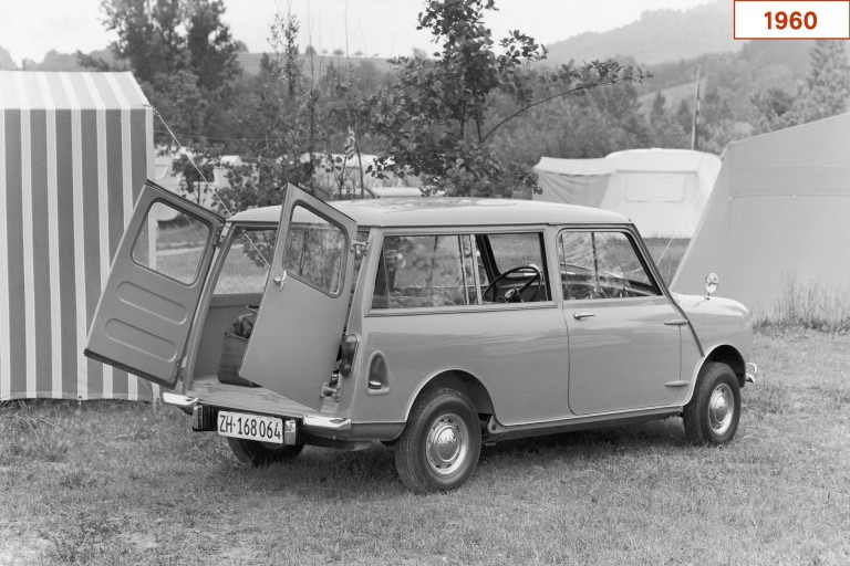 1960 – The Morris Mini Traveller. This car, along with the Austin Mini Countryman were the original Mini’s estate variants.