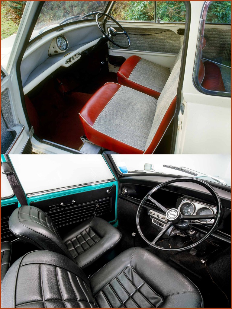 Интерьеры оригинального Mini и Mini Clubman.